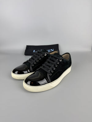 Lanvin Dbb1 Patent Cap Toe Sneaker Black | 40