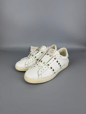 Valentino Open Rockstud Untitled Sneaker White | 42