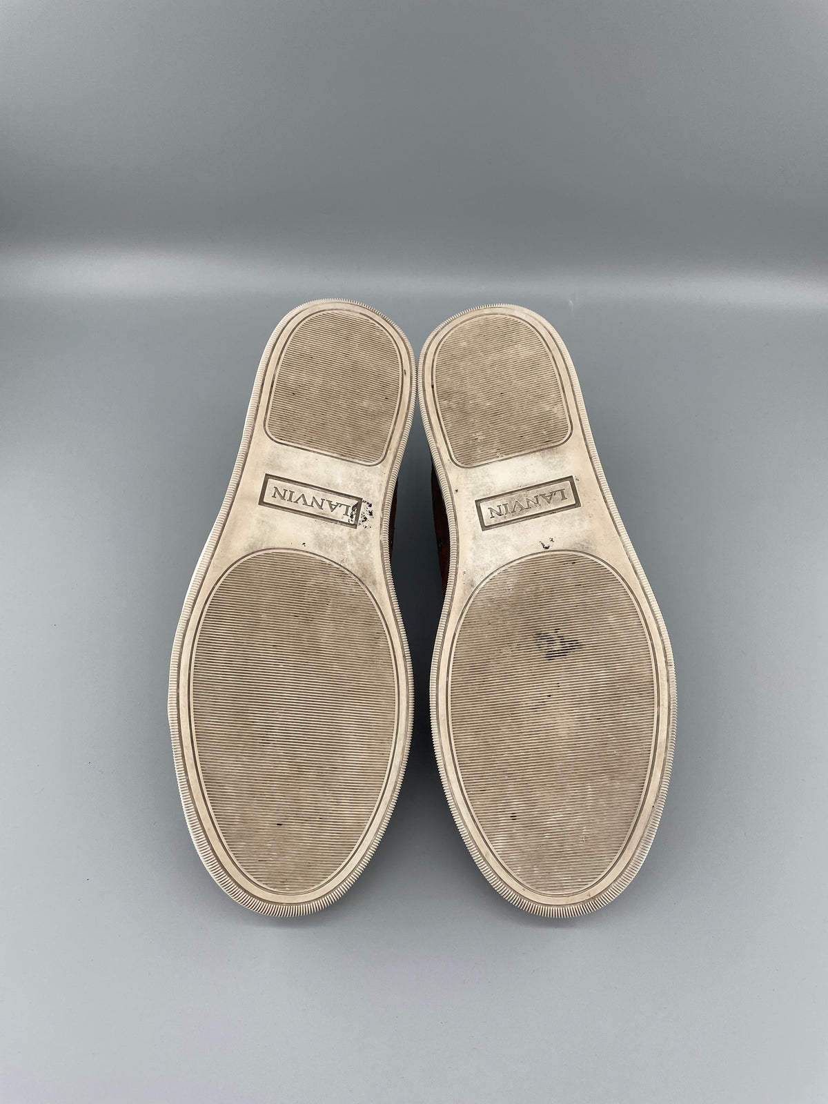 Lanvin Dbb1 Patent Cap Toe Sneaker Brown | UK7