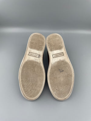Lanvin Dbb1 Patent Cap Toe Sneaker Brown | UK7