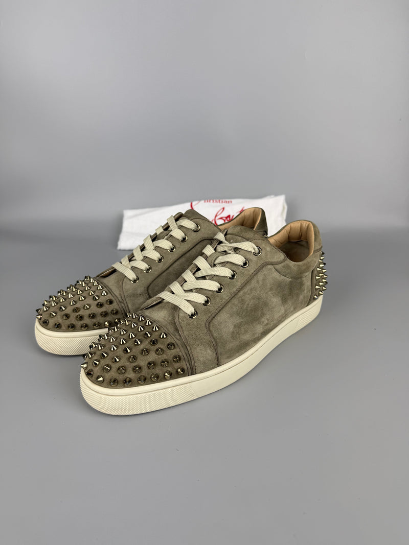 Christian Louboutin Louis Junior Spikes Sneaker Beige | 43.5