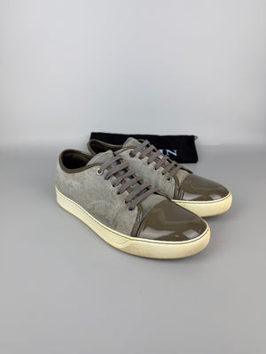 Lanvin Dbb1 Patent Cap Toe Sneaker Blue | 43
