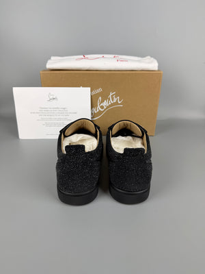 Christian Louboutin Louis Junior Spikes Sneaker Glitter Black | 40