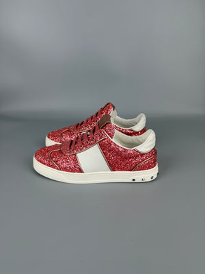 Valentino Flycrew Sneaker Pink Glitter | 37