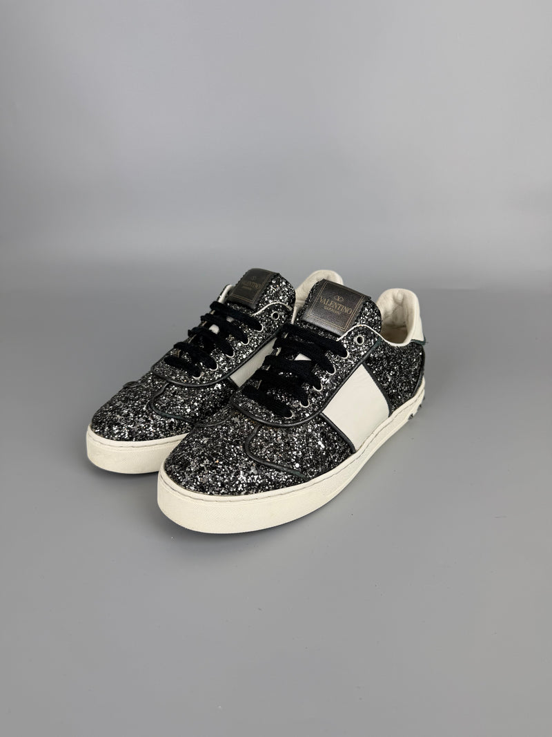Valentino Flycrew Sneaker Black Glitter | 38