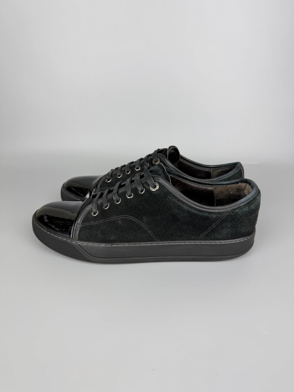 Lanvin Dbb1 Patent Cap Toe Sneaker Black | 43