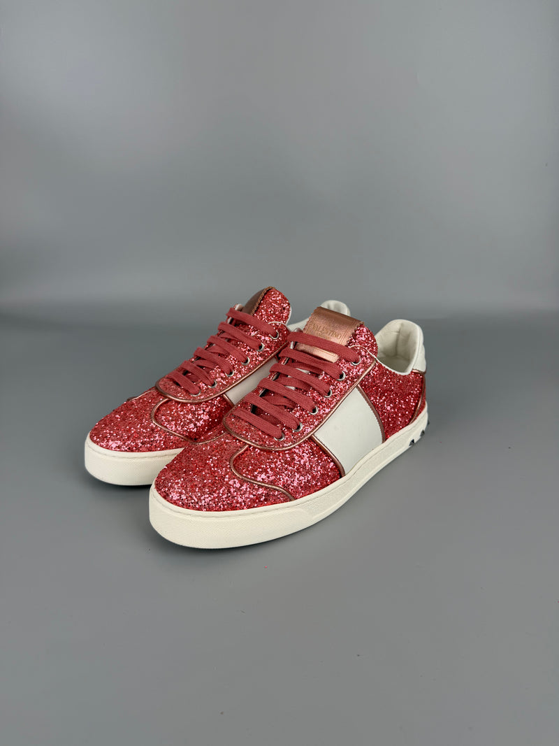 Valentino Flycrew Sneaker Pink Glitter | 37