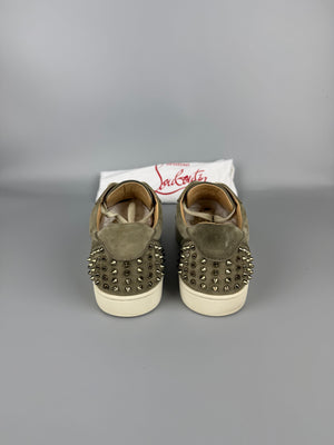 Christian Louboutin Louis Junior Spikes Sneaker Beige | 43.5