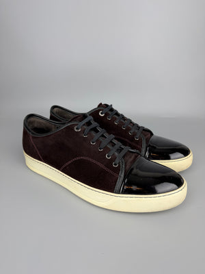 Lanvin Dbb1 Patent Cap Toe Sneaker Burgundy | 47