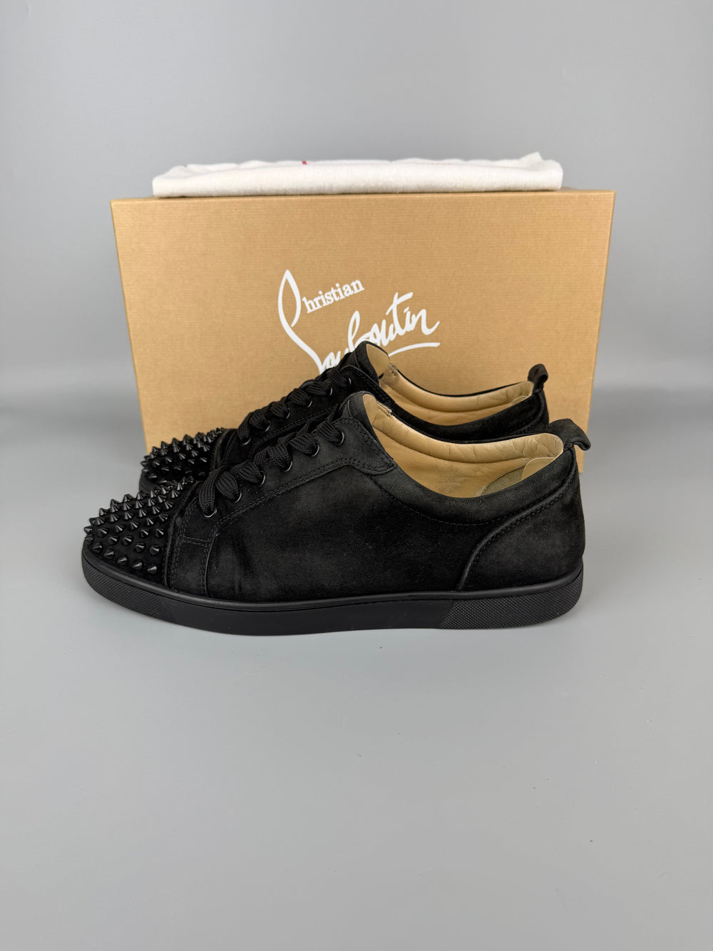 Christian Louboutin Louis Junior Spikes Sneaker Black | 44.5