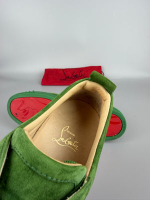 Christian Louboutin Louis Junior Spikes Sneaker Green | 41.5