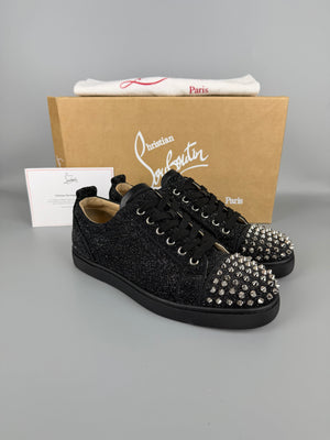 Christian Louboutin Louis Junior Spikes Glitter Sneaker | 41.5
