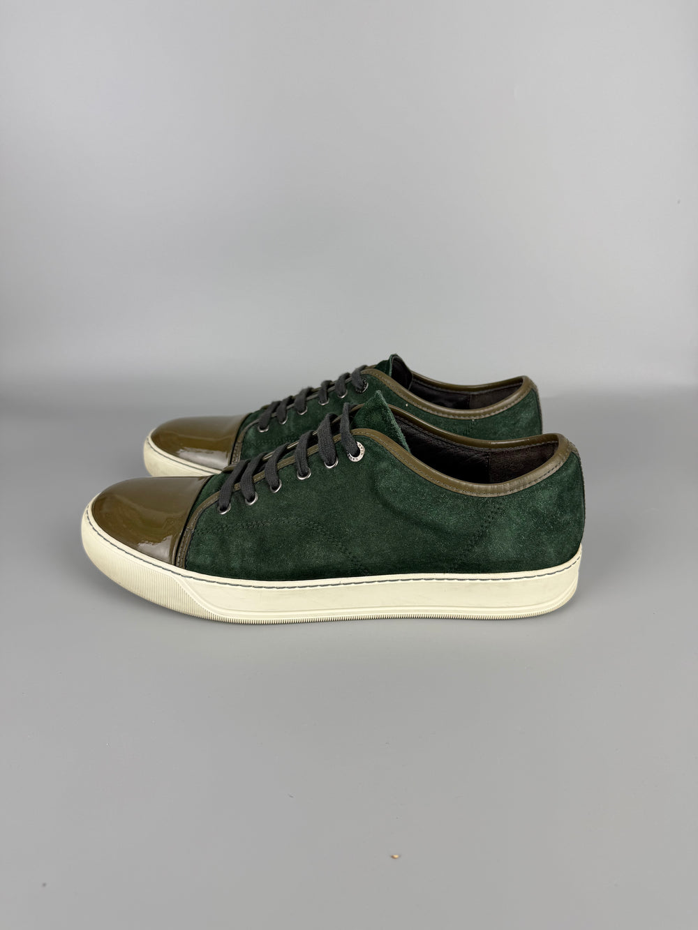 Lanvin Dbb1 Patent Cap Toe Sneaker Green | 44