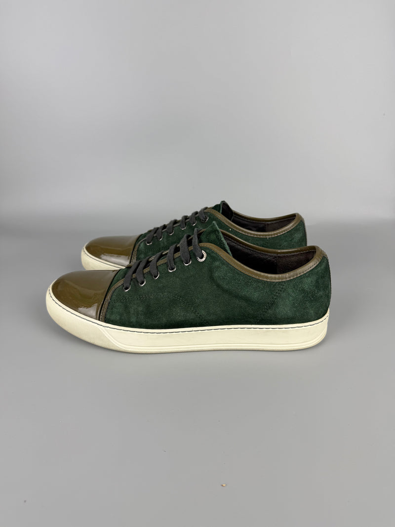 Lanvin Dbb1 Patent Cap Toe Sneaker Green | 44