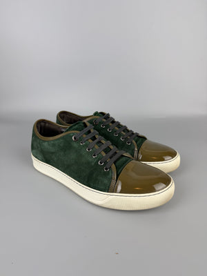 Lanvin Dbb1 Patent Cap Toe Sneaker Green | 44