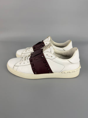 Valentino Open Rockstud Untitled Sneaker Burgundy | 42
