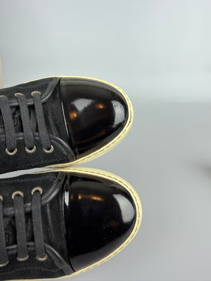 Lanvin Dbb1 Patent Cap Toe Sneaker Navy | 41