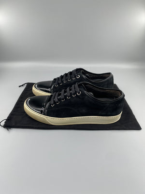Lanvin Dbb1 Patent Cap Toe Sneaker Black | UK8