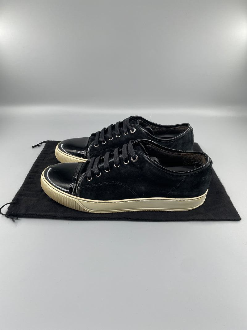 Lanvin Dbb1 Patent Cap Toe Sneaker Black | UK8