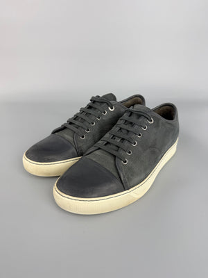 Lanvin Dbb1 Nappa Cap Toe Sneaker Elephant Grey | 42