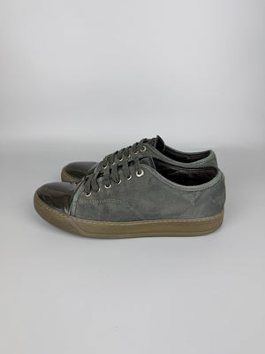 Lanvin Dbb1 Patent Cap Toe Sneaker Grey | 41