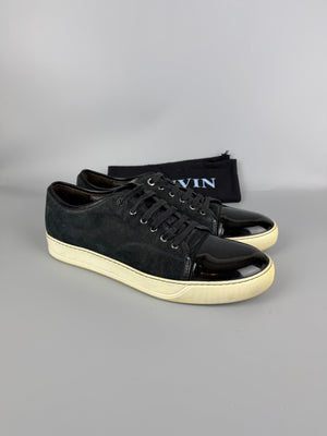 Lanvin Dbb1 Patent Cap Toe Sneaker Black | 47