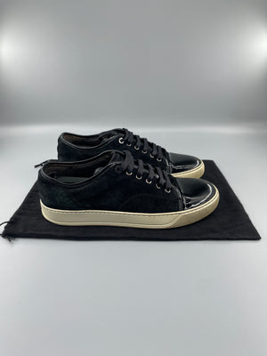 Lanvin Dbb1 Patent Cap Toe Sneaker Black | UK8
