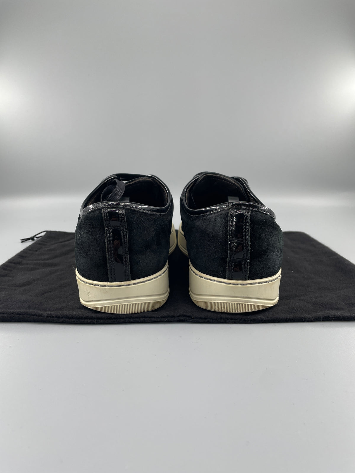 Lanvin Dbb1 Patent Cap Toe Sneaker Black | UK8