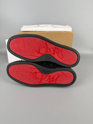 Christian Louboutin Louis Junior Spikes Sneaker Glitter Black | 40