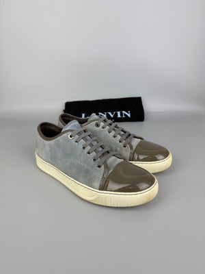 Lanvin Dbb1 Patent Cap Toe Sneaker Blue | 41