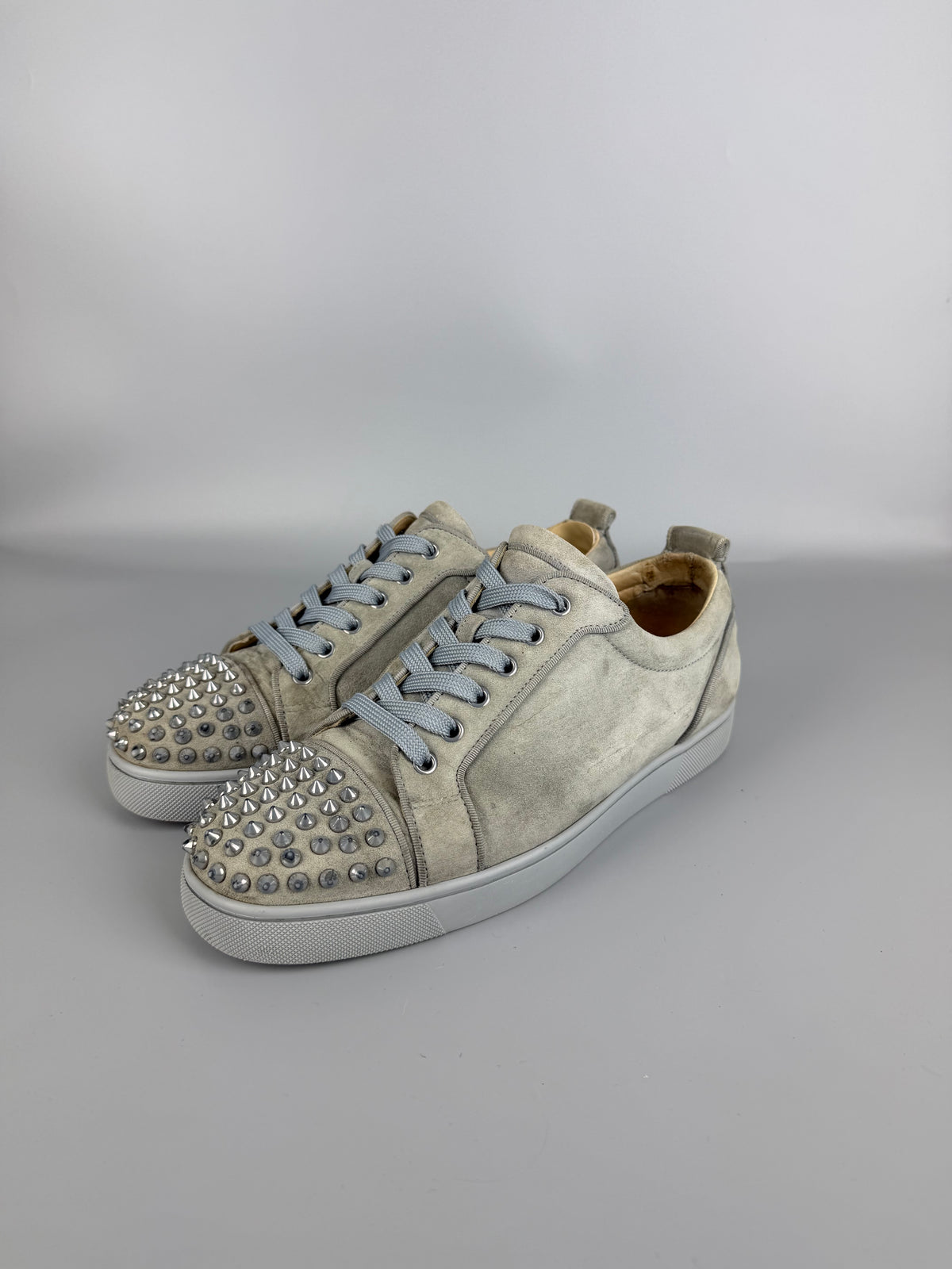 Christian Louboutin Louis Junior Spikes Sneaker Grey | 42