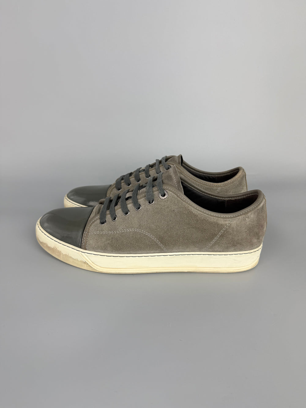 Lanvin Dbb1 Patent Cap Toe Sneaker Grey | 45