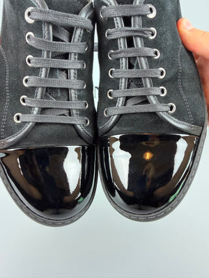 Lanvin Dbb1 Patent Cap Toe Sneaker Black | 43