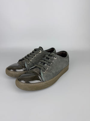 Lanvin Dbb1 Patent Cap Toe Sneaker Grey | 41