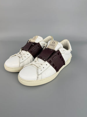 Valentino Open Rockstud Untitled Sneaker Burgundy | 42