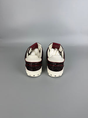 Valentino Flycrew Sneaker Burgundy Glitter | 40