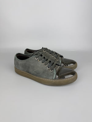 Lanvin Dbb1 Patent Cap Toe Sneaker Grey | 41