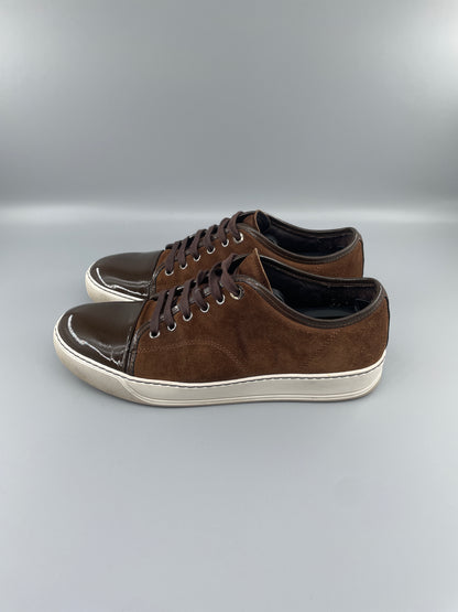Lanvin Patent Cap Toe Sneaker Brown 41 | UK7