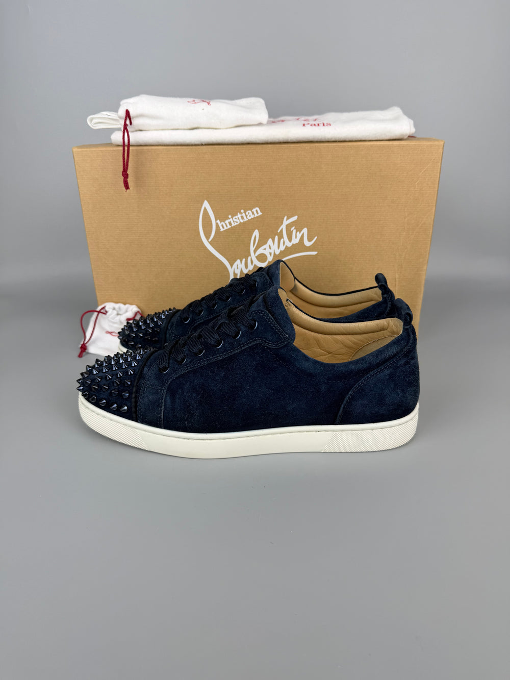 Christian Louboutin Louis Junior Spikes Sneaker Navy | 42