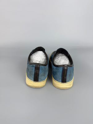 Lanvin Dbb1 Patent Cap Toe Sneaker Blue | 40