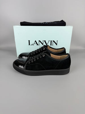 Lanvin Dbb1 Patent Cap Toe Sneaker Black | 43