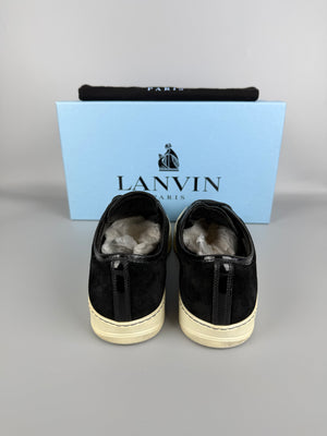 Lanvin Dbb1 Patent Cap Toe Sneaker Black | 44
