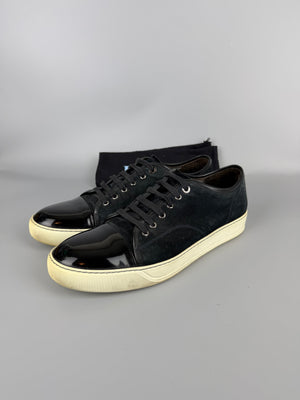 Lanvin Dbb1 Patent Cap Toe Sneaker Black | 47