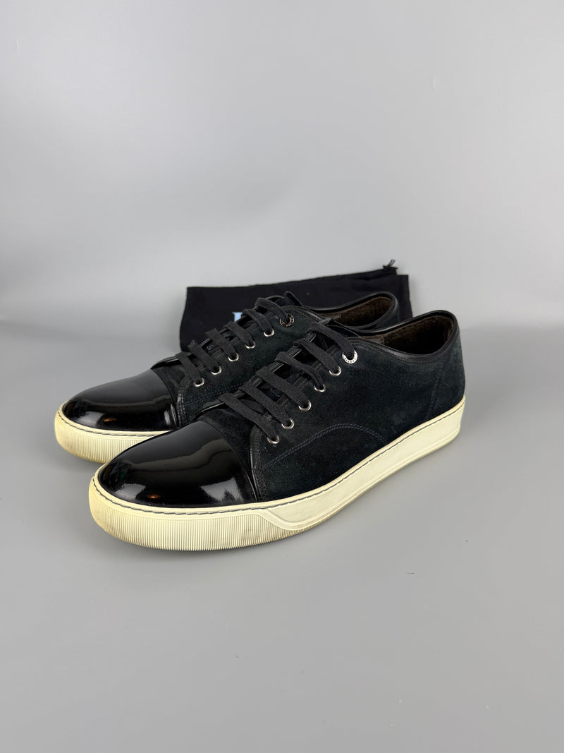 Lanvin Dbb1 Patent Cap Toe Sneaker Black | 47