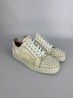 Christian Louboutin Louis Junior Spikes Sneaker Light Grey | 43