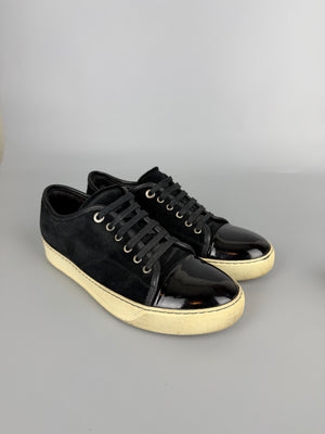 Lanvin Dbb1 Patent Cap Toe Sneaker Navy | 41