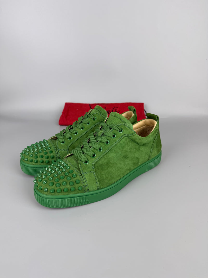 Christian Louboutin Louis Junior Spikes Sneaker Green | 41.5