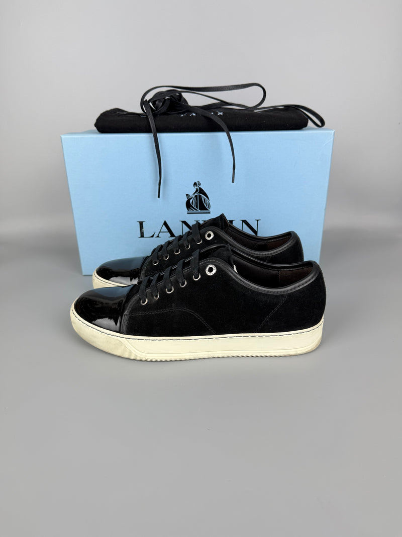 Lanvin Dbb1 Patent Cap Toe Sneaker Black | 41