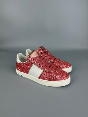 Valentino Flycrew Sneaker Pink Glitter | 37