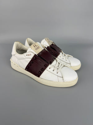 Valentino Open Rockstud Untitled Sneaker Burgundy | 42